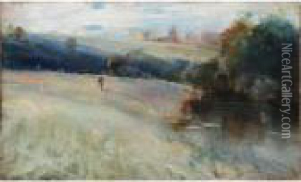 Australian Landscape Oil Painting - Charles Edward Conder