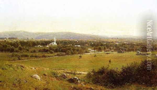 Connecticut Landscape Oil Painting - John Bunyan Bristol
