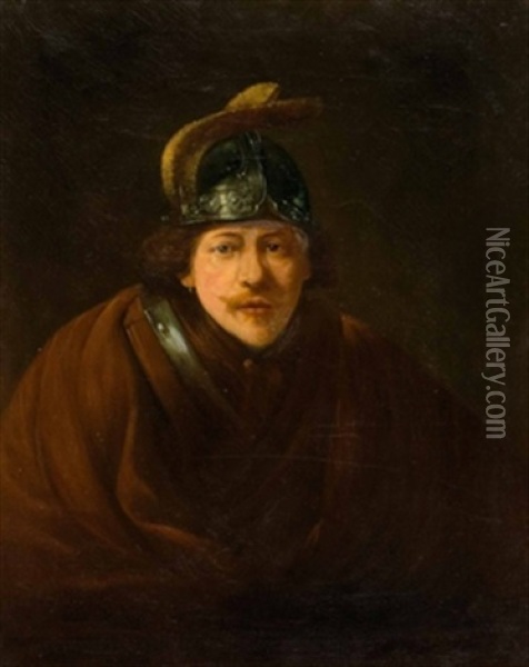 Selbstbildnis Mit Sturmhaube Oil Painting -  Rembrandt van Rijn