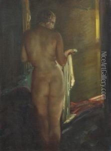 Am Morgen. Oil Painting - Arnulf De Bouche