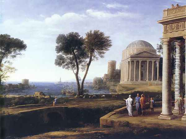 Landscape with Aeneas at Delos, 1672 Oil Painting - Claude Lorrain (Gellee)