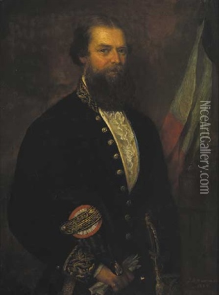 Portrait Of A Diplomat Oil Painting - James Butler Brenan