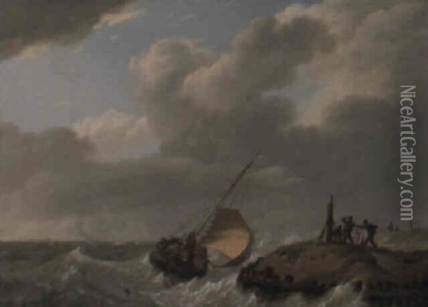 Marine Oil Painting - Johannes Hermanus Koekkoek