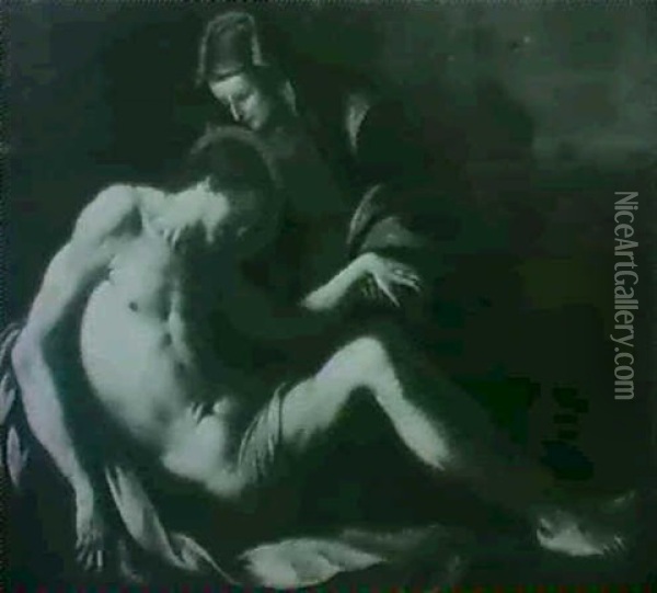 Pieta. Oil Painting - Annibale Carracci