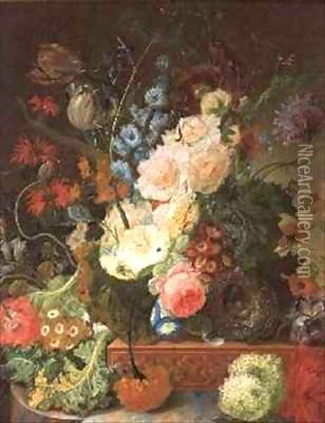 Still Life of Flowers Oil Painting - Johannes Hendrick Fredriks