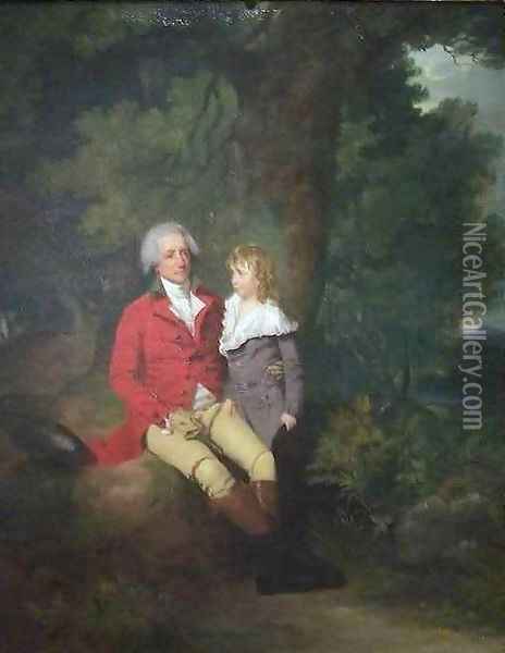 Ralph Winstanley Wood and His Son Wm Warren Wood Oil Painting - Francis Wheatley