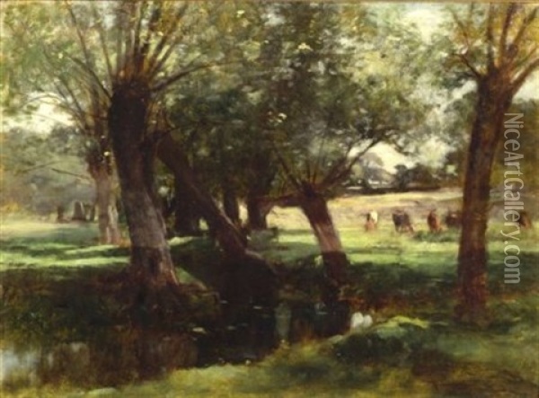 Brook In Summer Oil Painting - John Appleton Brown