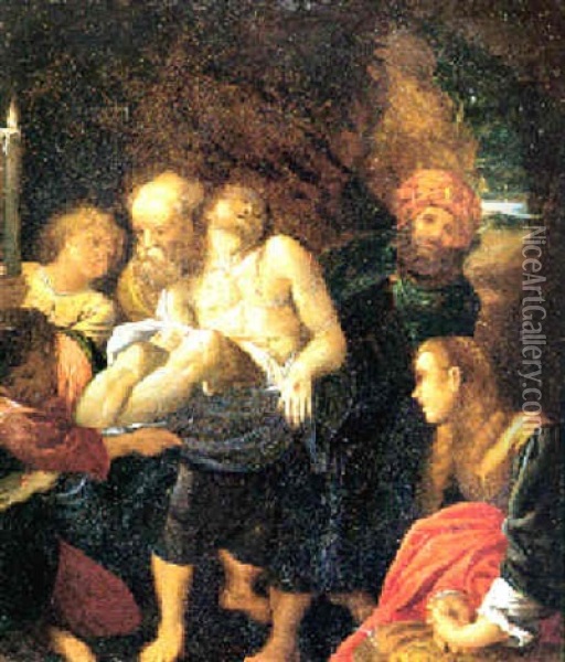La Sepoltura Di Christo Oil Painting - Giacomo Cavedone