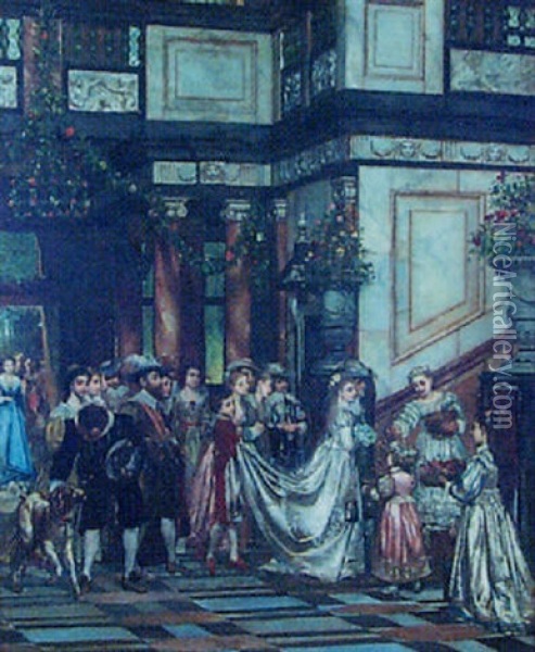 The Wedding Procession Oil Painting - Sir Lawrence Alma-Tadema