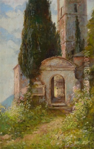 Ansicht Einer Kirche Oil Painting - Gioachimo Galbusera