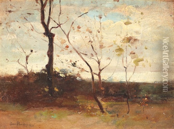 Spring Landscape Oil Painting - Aurel Baesu