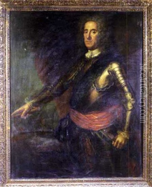 Portrait Of Lord George Hamilton, Earl Of Orkney Oil Painting - Martin Maingaud