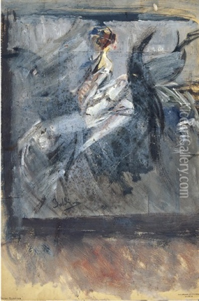 Il Ritratto Della Marchesa Casati (studio) Oil Painting - Giovanni Boldini