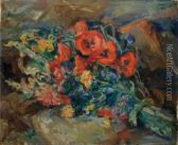 Still Life With Flowers Oil Painting - Henri Epstein