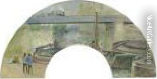 Le Pont De Chemin De Fer A Pontoise Oil Painting - Camille Pissarro