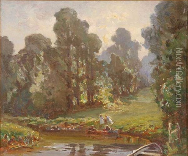 Arundel Park - Sussex Oil Painting - Henry Charles Clifford