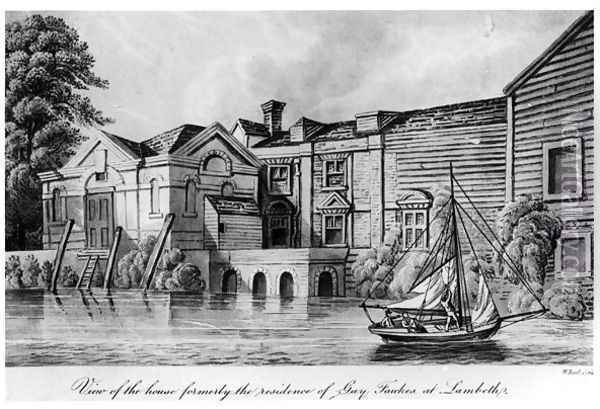 View of the House Formerly the Residence of Guy Fawkes at Lambeth, c.1850 Oil Painting - W. Read