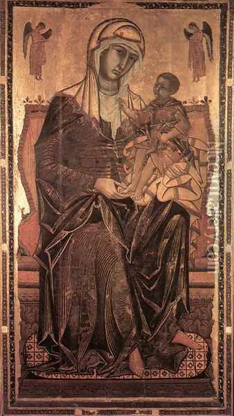 Madonna del Bordone 1261 Oil Painting - Coppo Di Marcovaldo