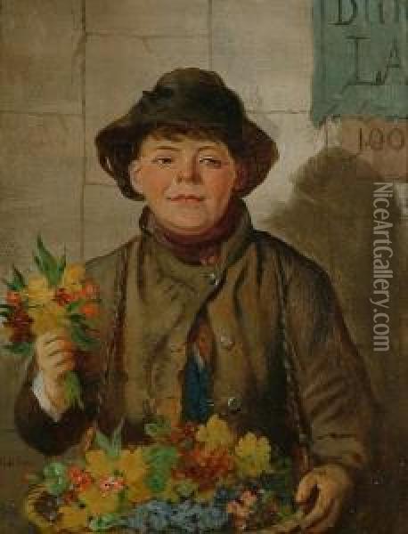 Nice Flowers Today Sir ? Oil Painting - Robert Kemm