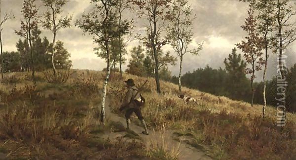 A Hunter With His Dog Oil Painting - Frans Van Kuyck