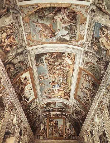 Farnese Ceiling Fresco Oil Painting - Annibale Carracci