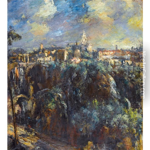 Stadt Auf Dem Berg Oil Painting - Alfred Marxer