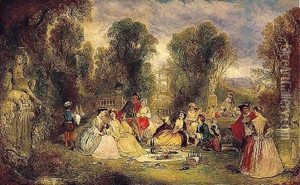 The Garden Party Oil Painting - Henry Andrews