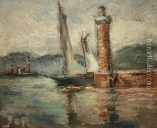 Lighthouse Oil Painting - Petre Iorgulescu Yor