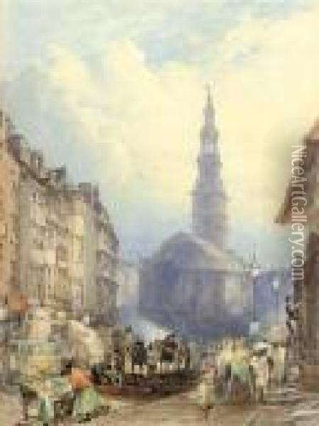 St Mary-le-strand Oil Painting - George Sidney Shepherd