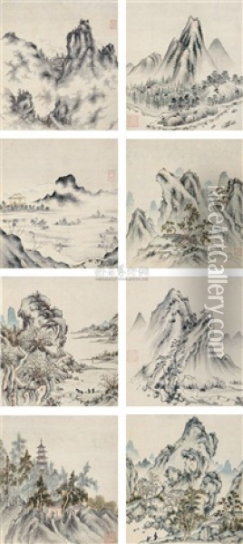 Landscape (8 Works) Oil Painting -  Xiao Yuncong