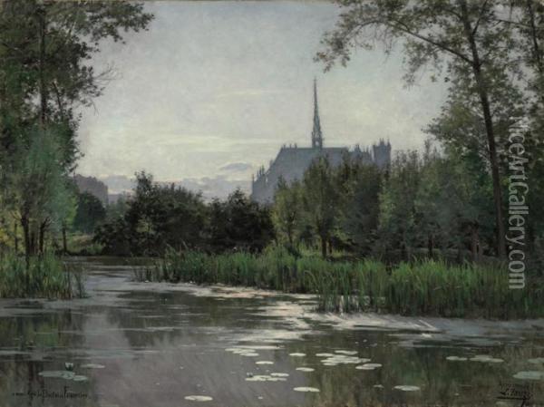 Cathedrale Notre-dame D'amiens Oil Painting - Leon Louis Antoine Tanzi