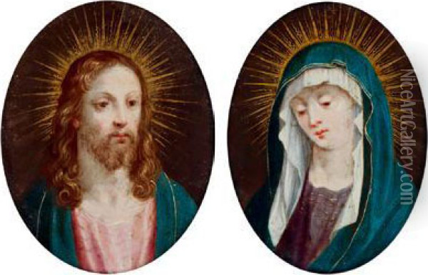 Cristo E Maria Oil Painting - Frans II Francken