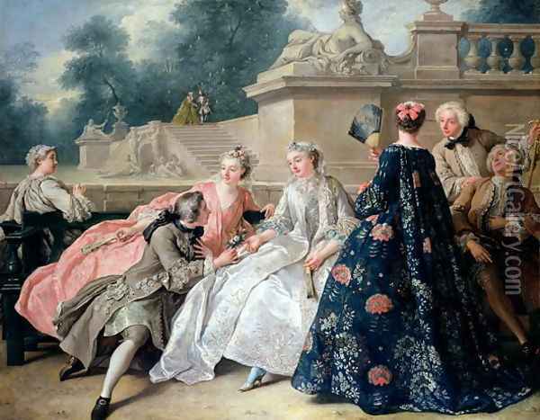 Declaration of Love, 1731 Oil Painting - Jean Francois de Troy