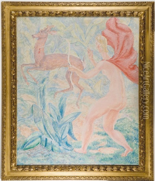 Diana Bei Der Jagd Oil Painting - Guido Balsamo Stella