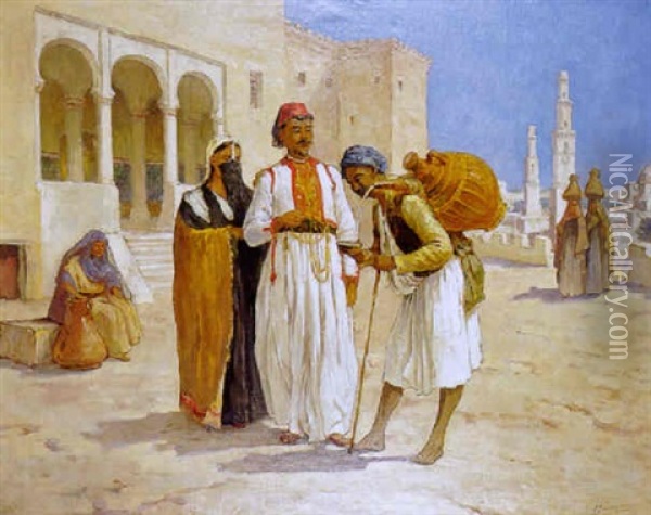 Aux Abords De La Grande Mosquee Oil Painting - Paul Hermanus