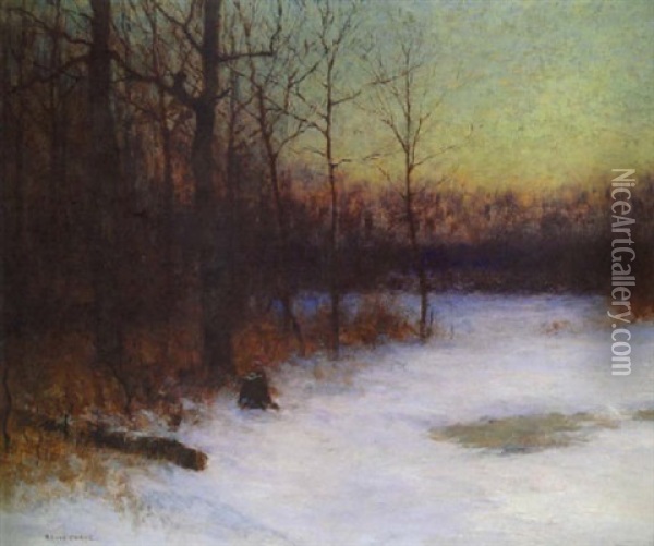 Winter Solitude Oil Painting - Bruce Crane