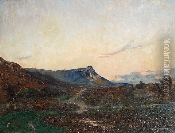 West Of Ireland, Landscape At Dusk Oil Painting - William Crampton Gore