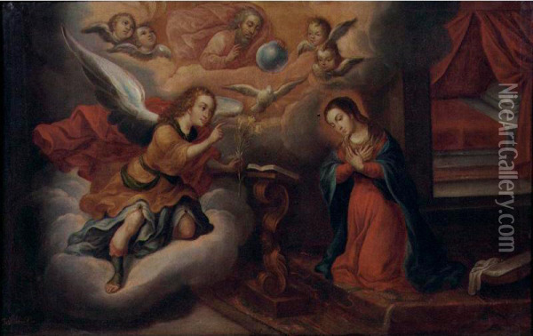 La Anunciacion Oil Painting - Juan De Villalobos