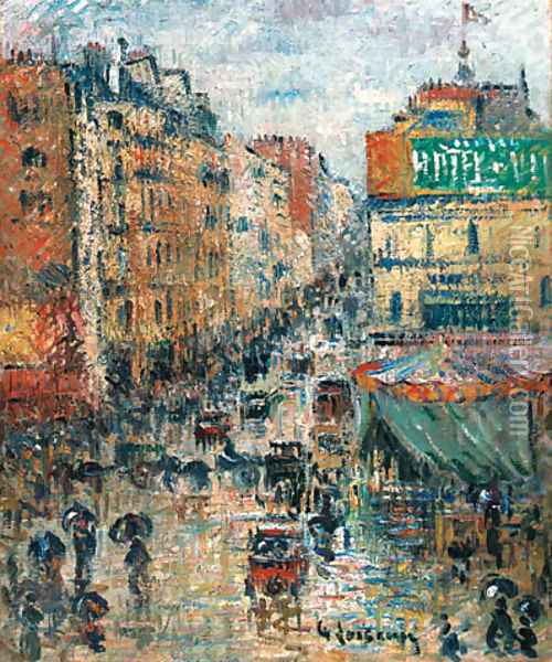 Rue de Clignancourt, Paris Oil Painting - Gustave Loiseau