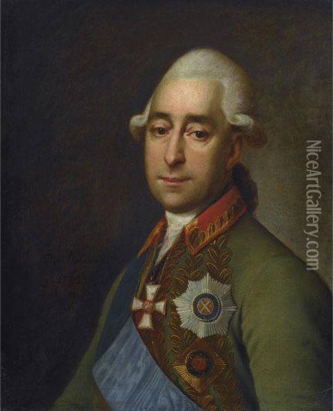 Portrait Of Prince Alexander Prozorovsky Oil Painting - Dimitri Gregoriovitc Levitsky