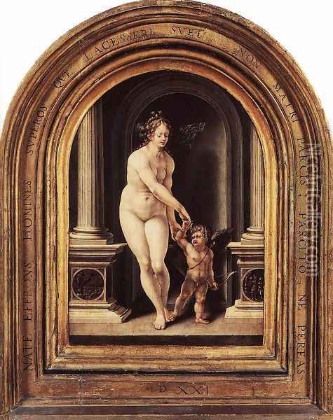 Venus and Cupid 1521 Oil Painting - Jan Mabuse