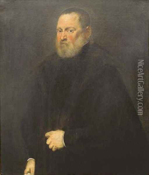 Portrait of a man Oil Painting - Jacopo Tintoretto (Robusti)