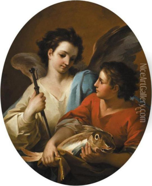 Tobia E L'angelo Oil Painting - Corrado Giaquinto