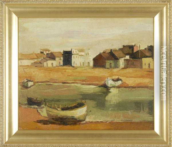 Coastal Scene, Likely France Oil Painting - George Kennedy Brandriff
