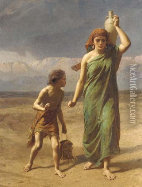'she Departed, And Wandered In The Wilderness Ofbeer-sheba Oil Painting - Frederick Goodall