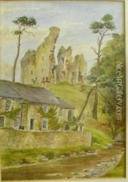 Thirlwall Castle, Northumberland Oil Painting - Edward Towry White