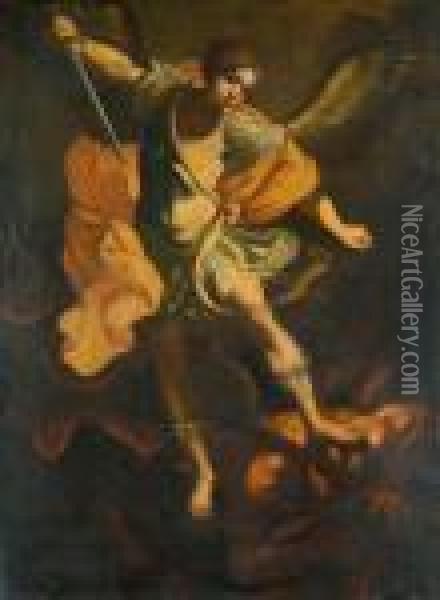 Der Hl. Michael Mit Dem Drachen Oil Painting - Guido Reni