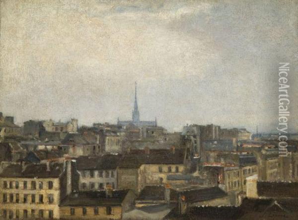 Caen, Vue Generale Oil Painting - Stanislas Lepine
