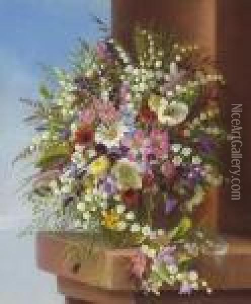 Spring Bouquet Oil Painting - Adelheid Dietrich