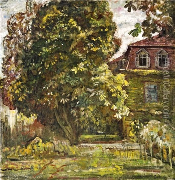 Mansion Park Oil Painting - Andor Dudits